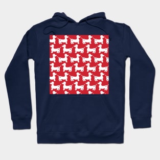 Dachshund pattern in red Hoodie